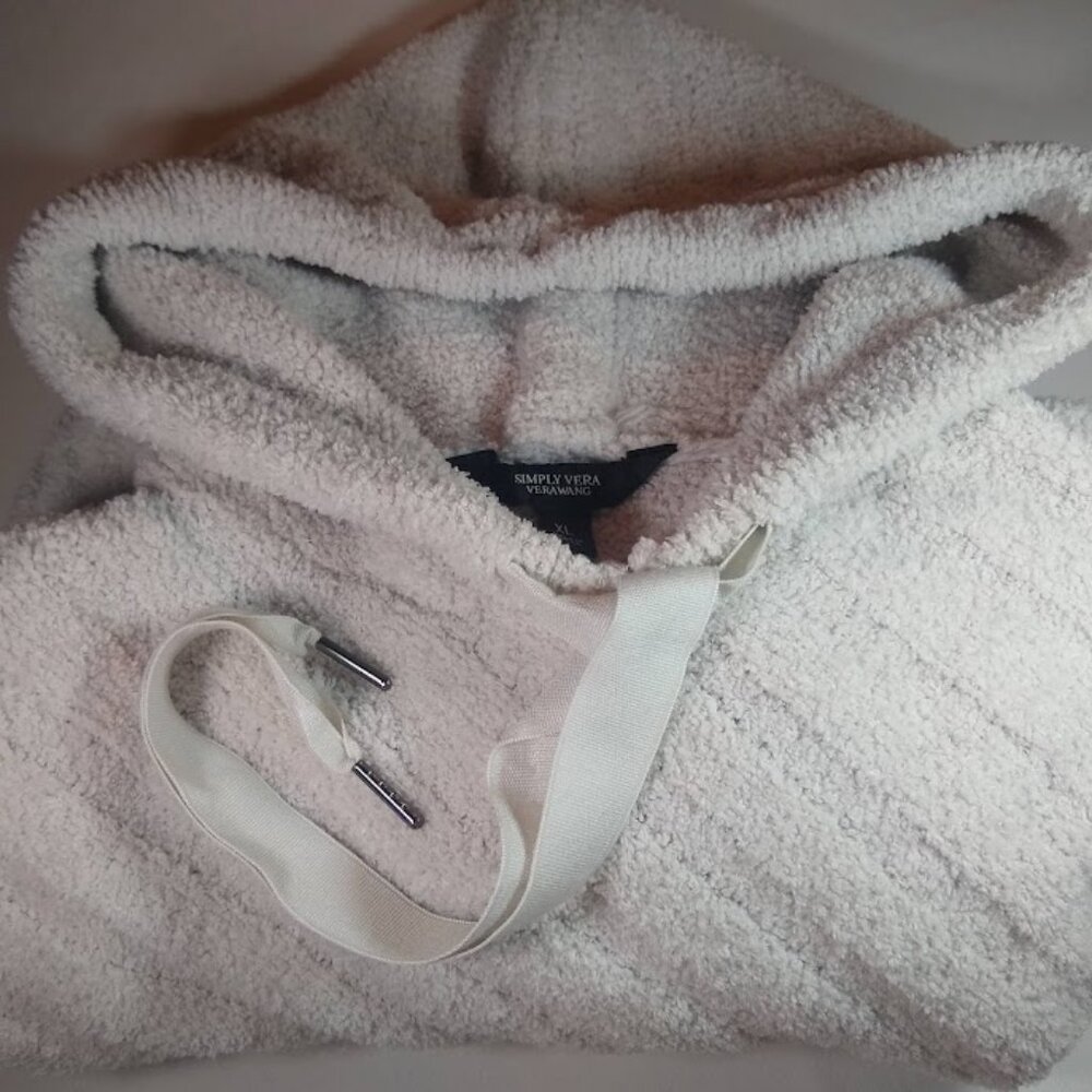Vera Wang 'Simply Vera' Crossover-Front Teddy Hoodie XL creamy-ivory - Picture 5 of 16